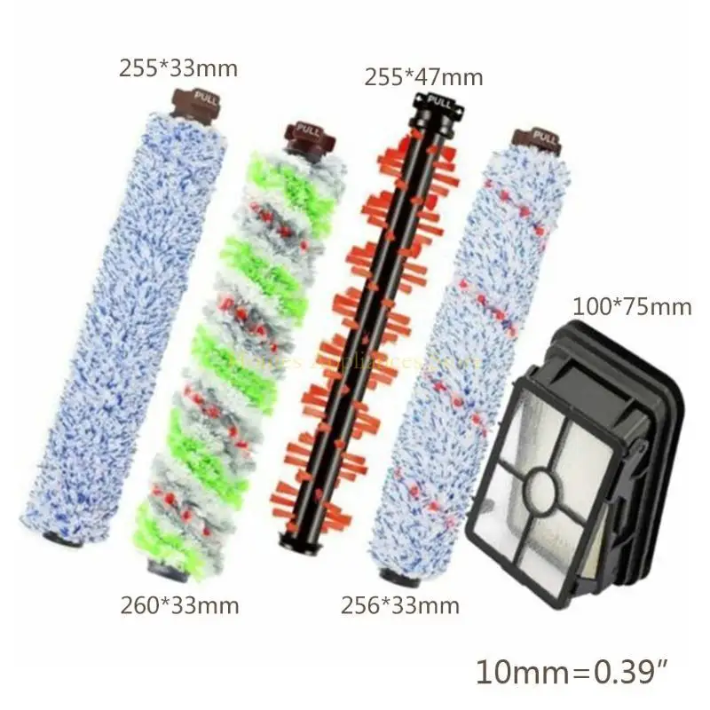 D0AB لـ Bissell Crosswave Filter Pet Brush Roll Associory قطع الغيار لـ Bissell