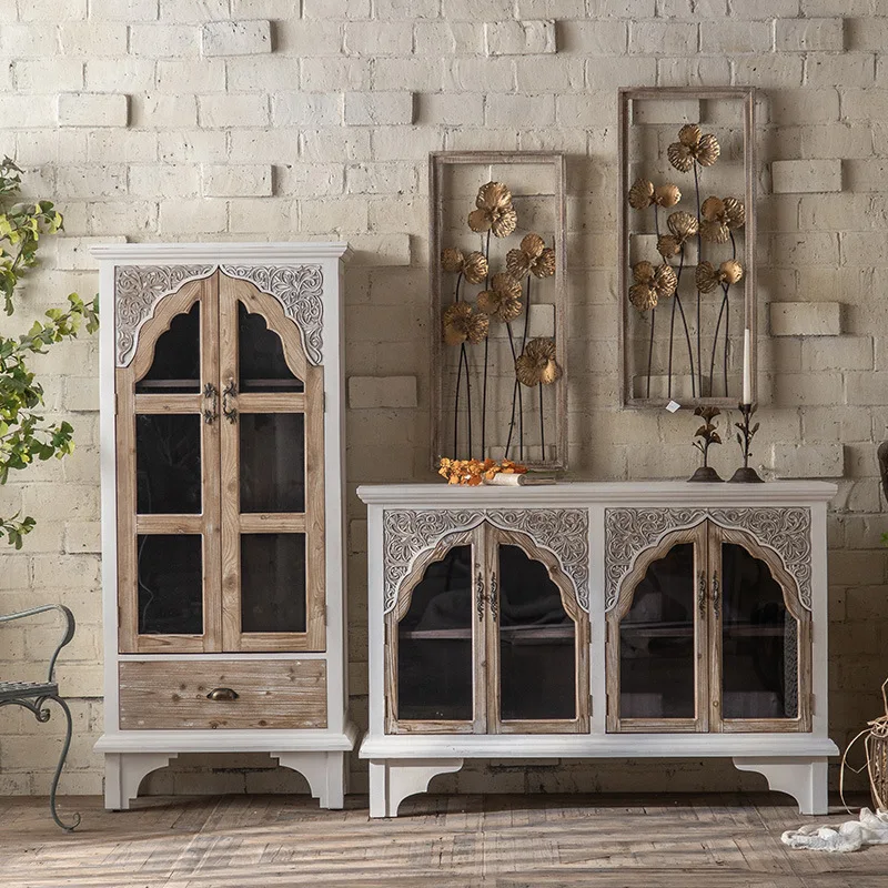 American retro dining cabinet, entrance to living room