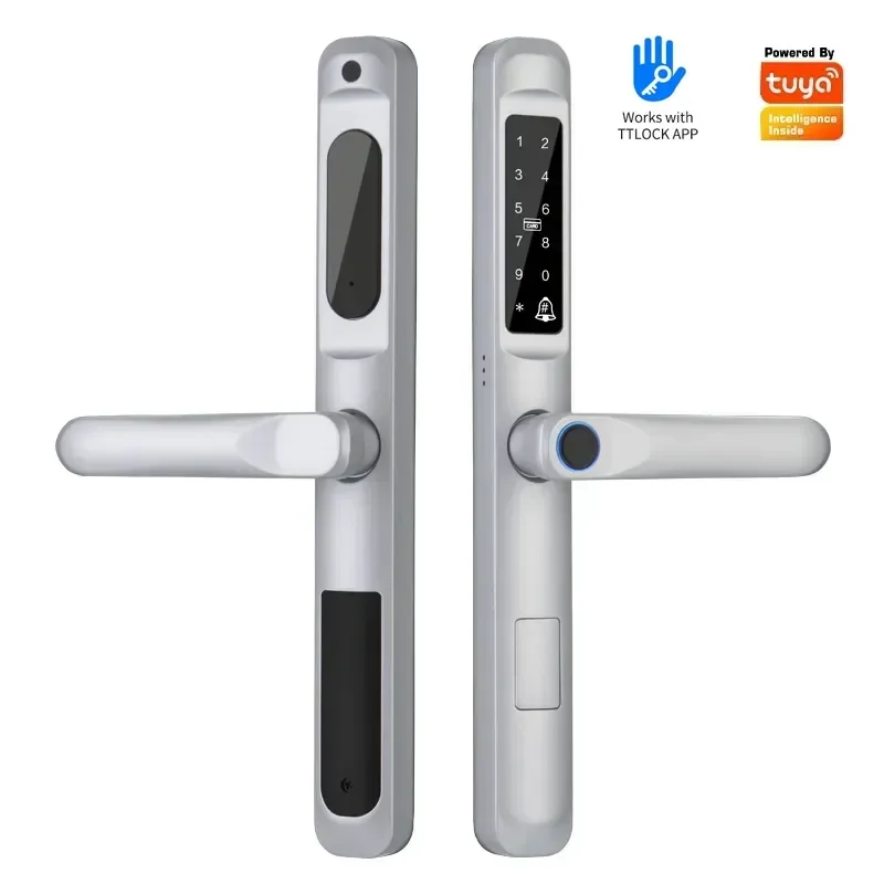 TTlock Tuya Smart Password Fingerprint Door Lock Narrow Broken Bridge Aluminum Electronic Wifi APP Remote Waterproof