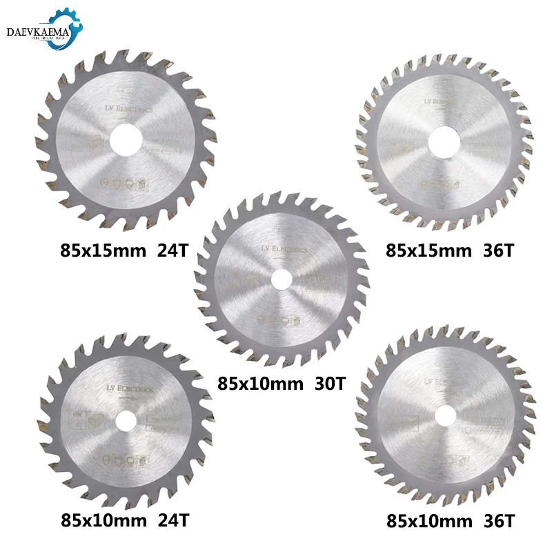 Mini Circular Saw Blade 1pc 85x10/15mm 24T 30T 36T High Quality Wood Cutting Blade Carbide Tipped Cutting Disc For Rotary Tools