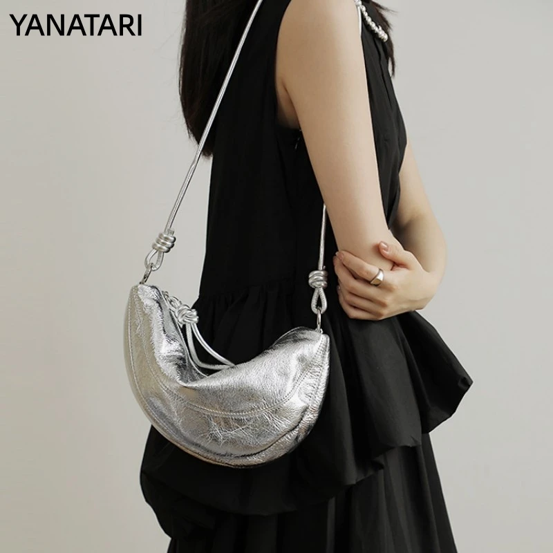 

YANATARI Genuine leather dumpling bag Shoulder bag Handbag Women's large capacity Crossbody Bags Cowhide 2026 top-grain leather