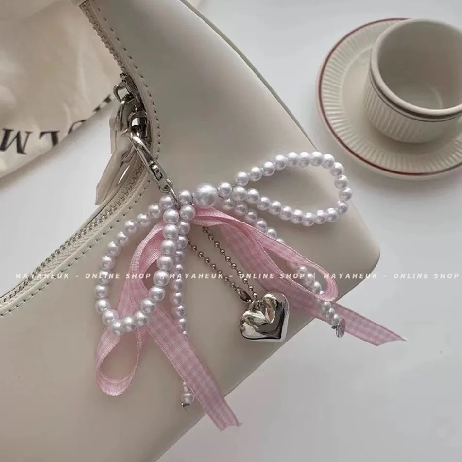 

Elegant Pearl Bow Charm Keychain - Cute Pendant for Bag, Jewelry Accessories, Ins Fashion Gift for Women