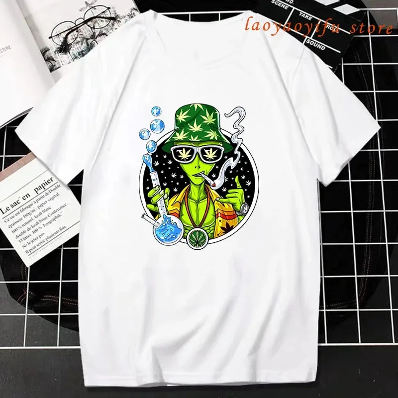 Harajuku Gothic Female Tshirt Creative Alien Print Tops Women Summer Fashion Casual Tops Ladies Clothing Tee Ropa Mujer