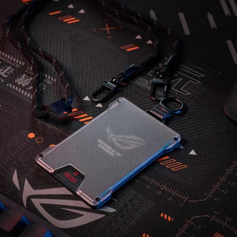 Rog Metal Card Holder Game Card Storage Aluminum Alloy Acrylic Panel Work Badge Anti-Oxidation Rog Peripheral Game Accessories