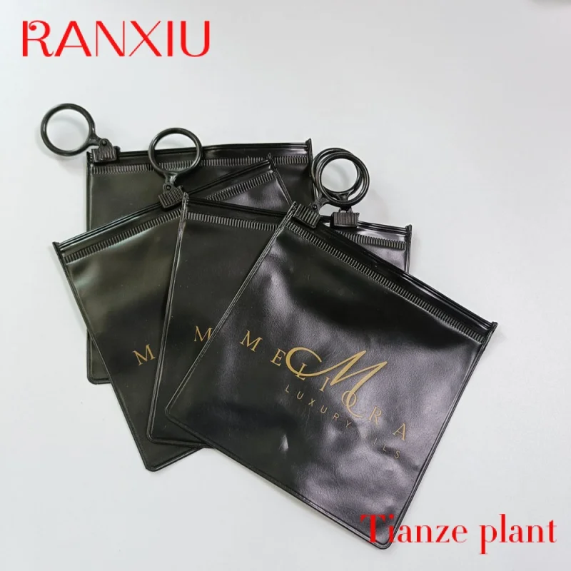 Custom Custom plastic bag with logo Frosted Zipper jewelry pocket bags small packaging bags for jewelry pvc jewelry pouch