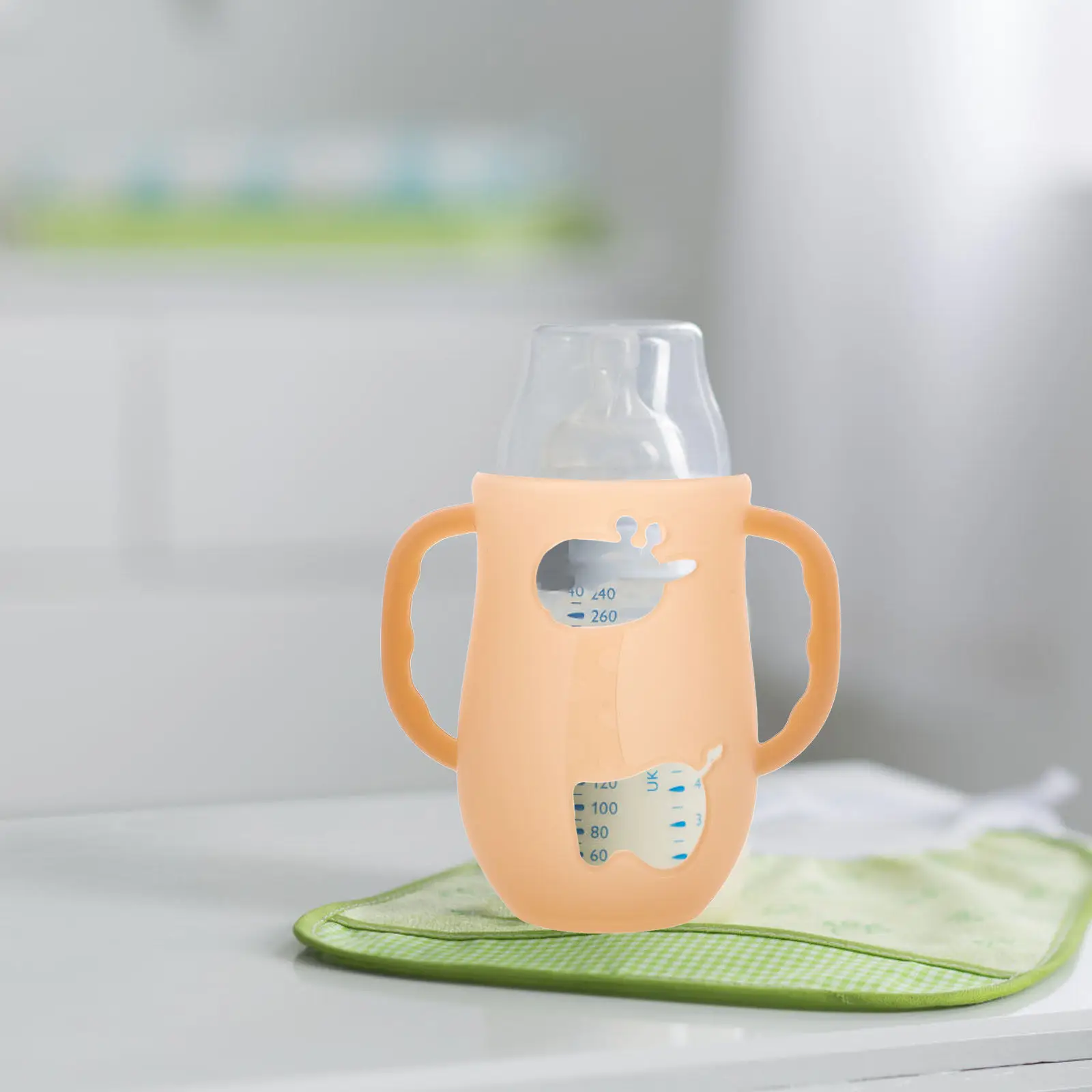 

Silicone Baby Bottle Handle Universal Ergonomic Non-Slip Grip for Wide Neck and Standard Bottles Detachable Washable Soft