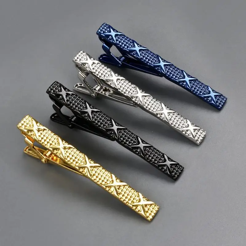 Mens Tie Clip Fashion Metal Stripe Jewelry For Men Necktie Clasp Suit Tie Gift