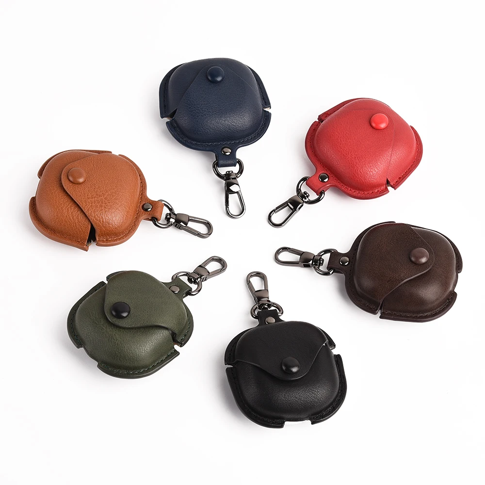 

Luxury Leather Case For Samsung Galaxy Buds 4 Case Bluetooth Wireless Headphones Protective Cover Keychain For Galaxy Buds 4 Pro