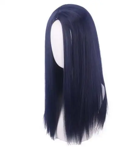 Arcane Caitlyn Cosplay Wig Anime Dark Blue Long Straight Heat Resistant Synthetic Hair The Sheriff of Piltover Wigs