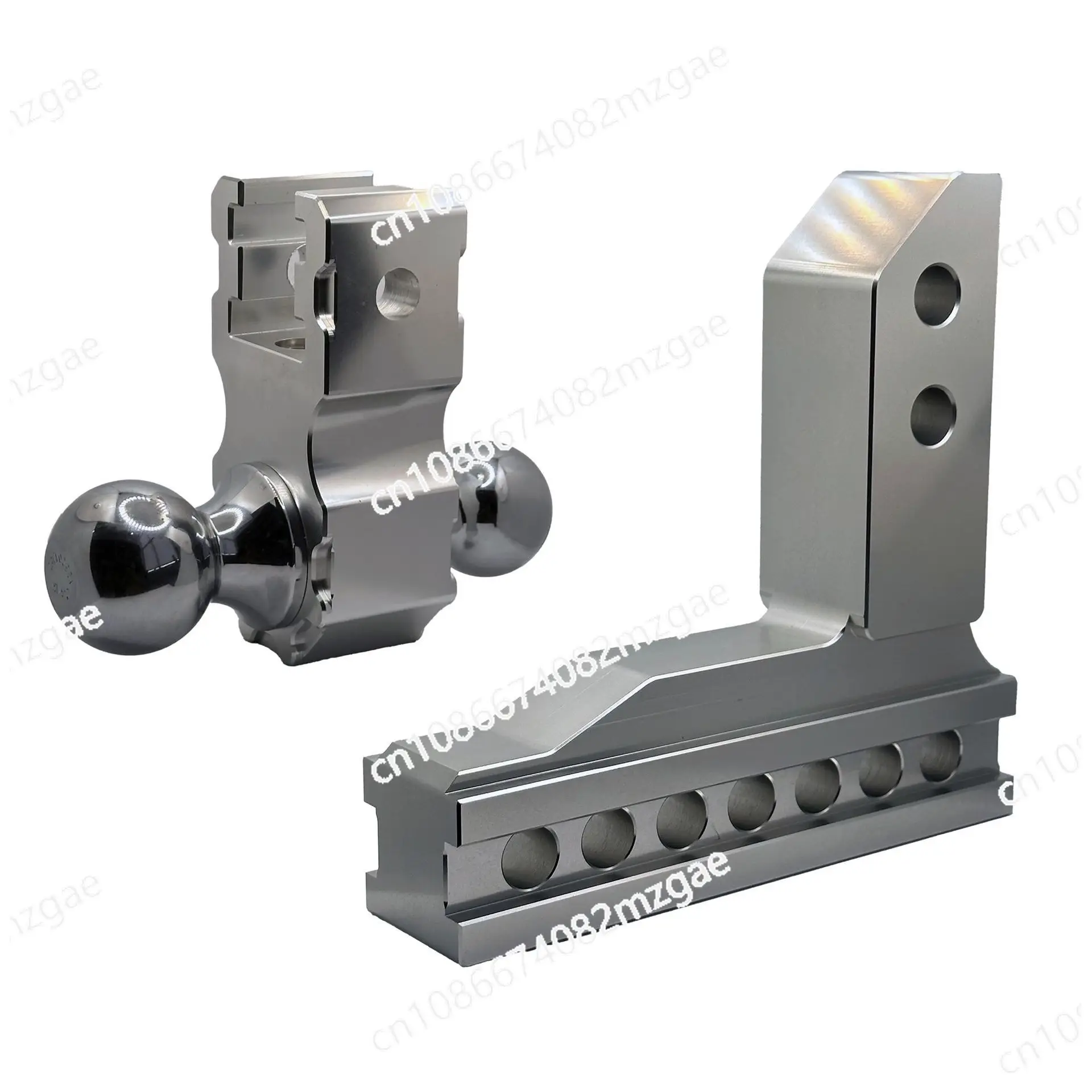 Modified aluminum alloy adjustable trailer arm, lightweight vehicle hook traction double ball car trailer hook