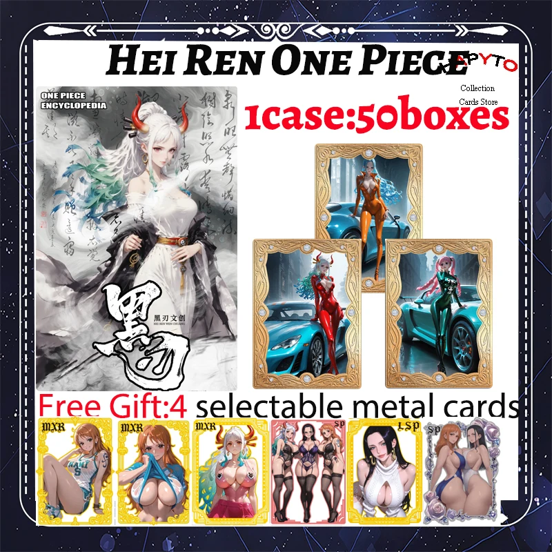 

2025 Newest HeiRen One Piece Metal Diamond Cards Collection Game Nami Sanji Zoro Doujin CCG Rare Card SSP SSR Kids Toy Gifts