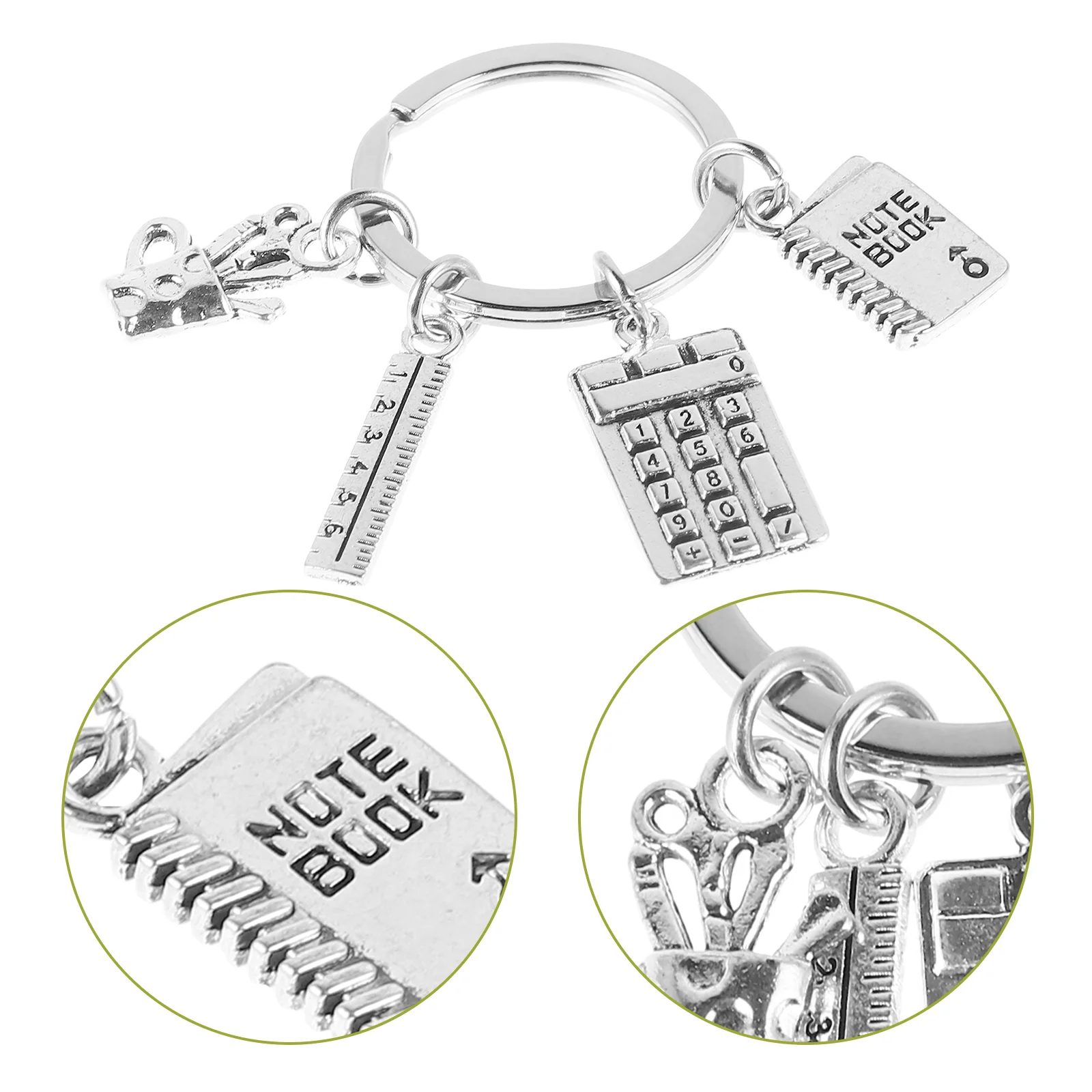 Teaching Tools Keychain Calculator Officer Accounting Math Teacher Earrings Computer Car Keys Gift Man