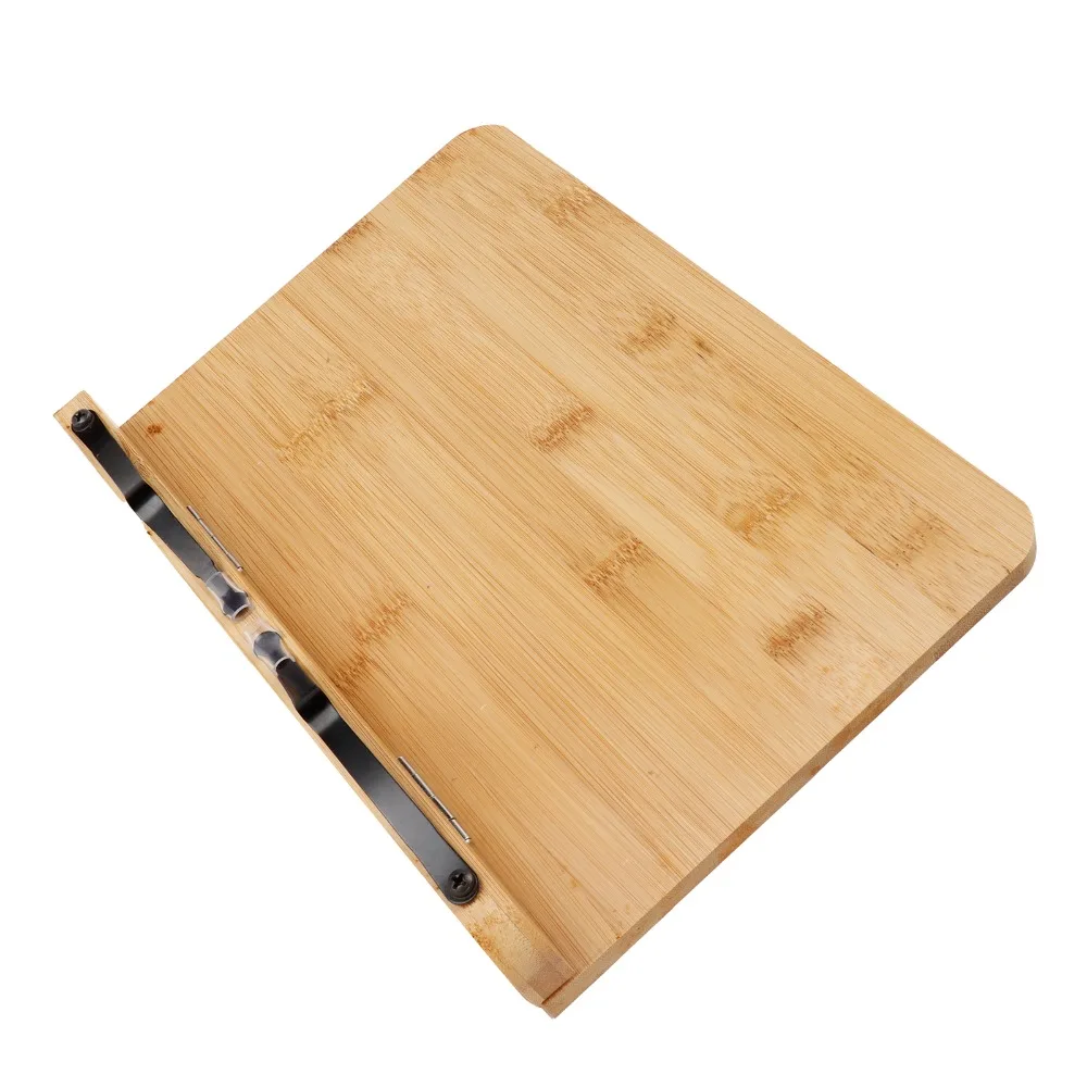 Bamboo Bamboo Book Stand Angle Adjustable Lightweight Adjustable Book Rest 11 x 7.9 x 1.8 in Stable Frame Tabletop Book Support