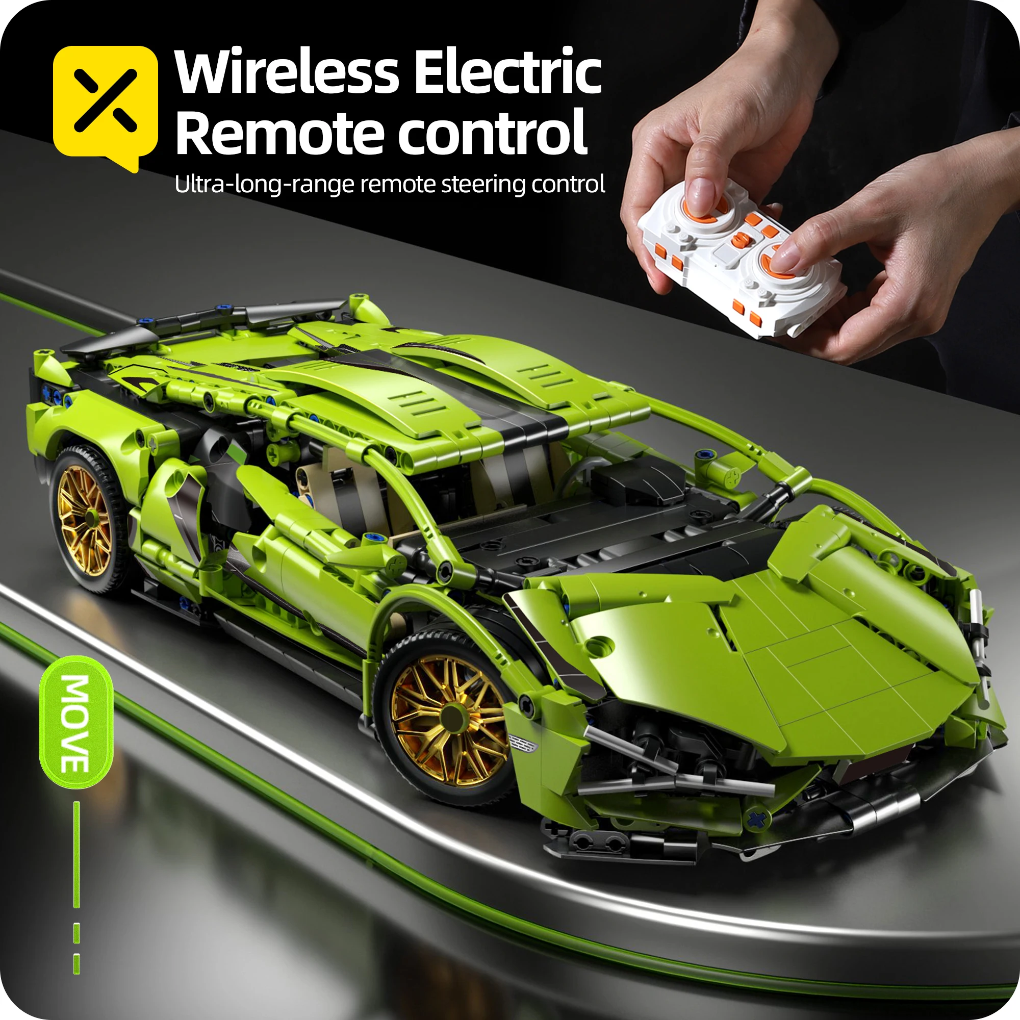 

2025 Technical Building Blocks Car Racing Sport Speed Vehicle Model City Mechanical Super Bricks Puzzle Toys for Collecting