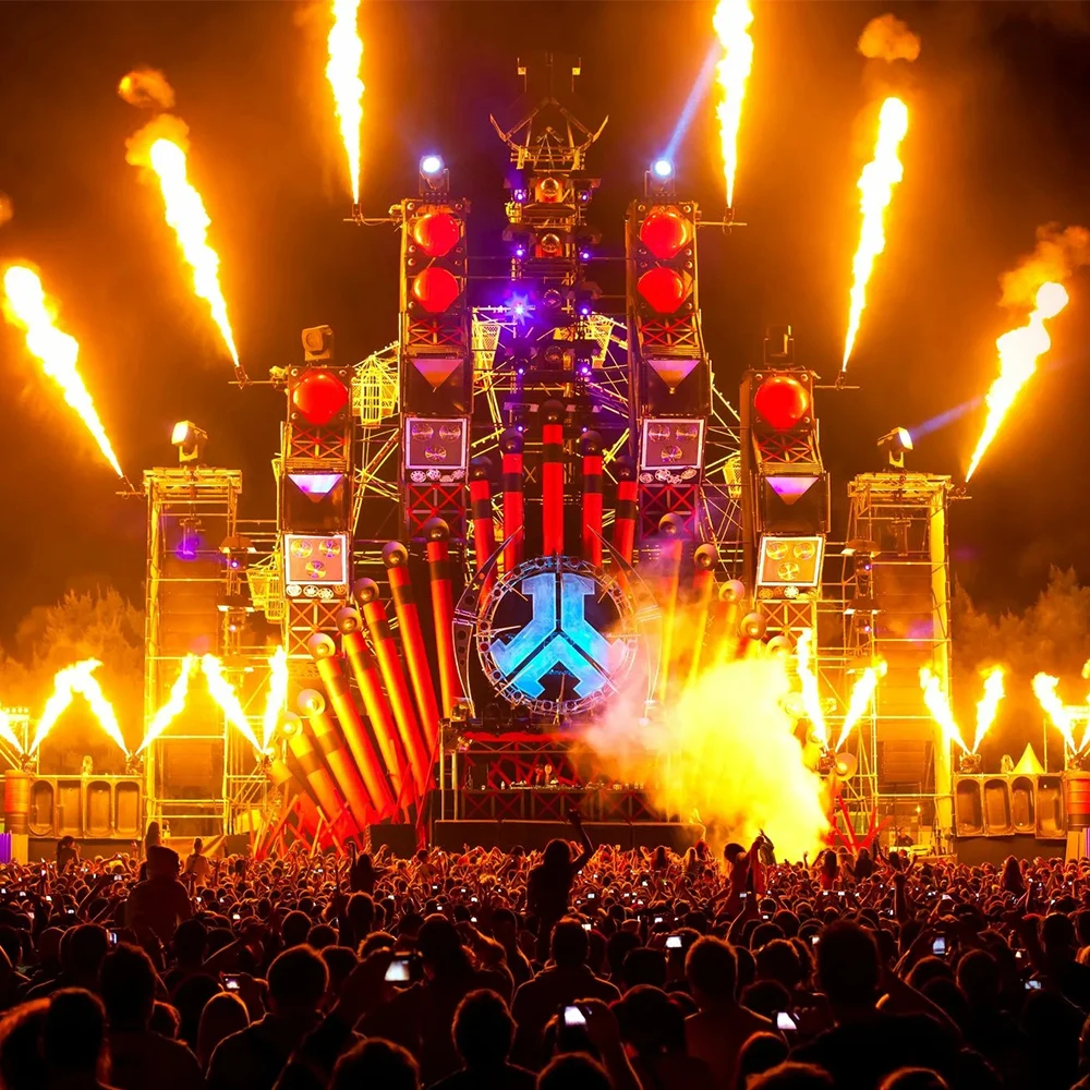 VKF Hexagonal Flame Machine Flame Thrower Firework Machine With DMX 512 Control For DJ DISCO Party Performance Outdoor Show