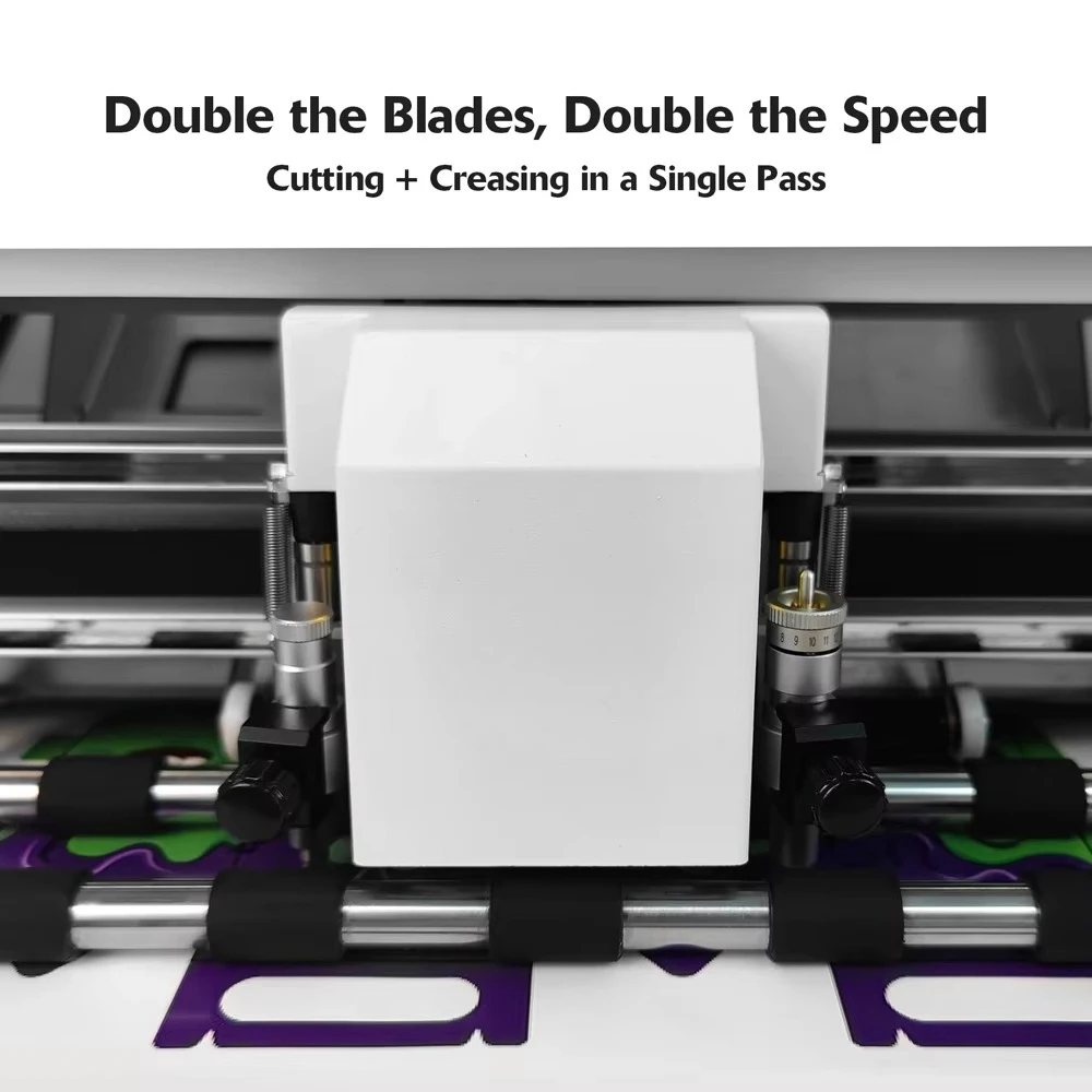 Laminating Cutting Machine Double Head Plotter Automatic Paper Feeding Adsorption Servo Motor Die Cutting Machine