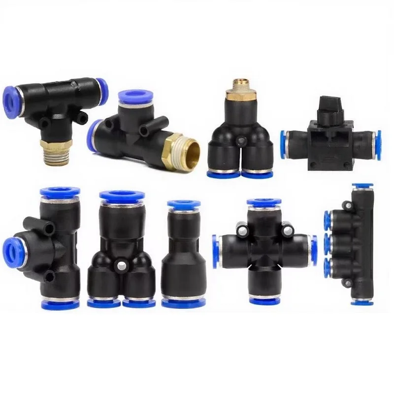 

Pneumatic Fitting Tube Connector Fittings Air Quick Water Pipe Push In Hose Quick Couping OD 4mm 6mm 8mm 10mm 12mm Multiple type