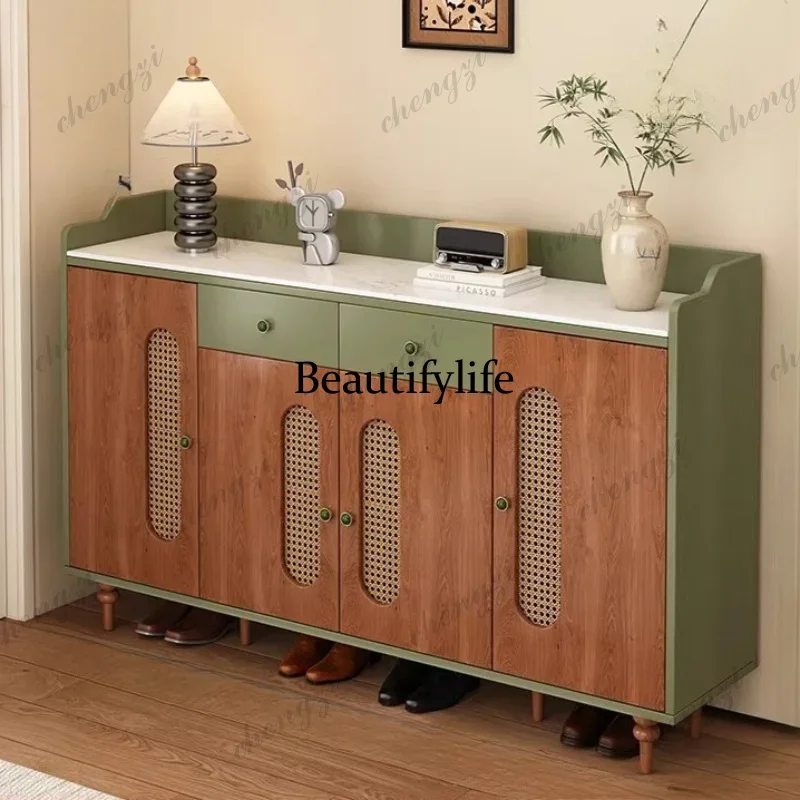 

M138 Modern Entryway Shoe Cabinet Drawers Wooden Design Living Room Hotel Shoe Rack Storage Space Saving Armario Zapatero