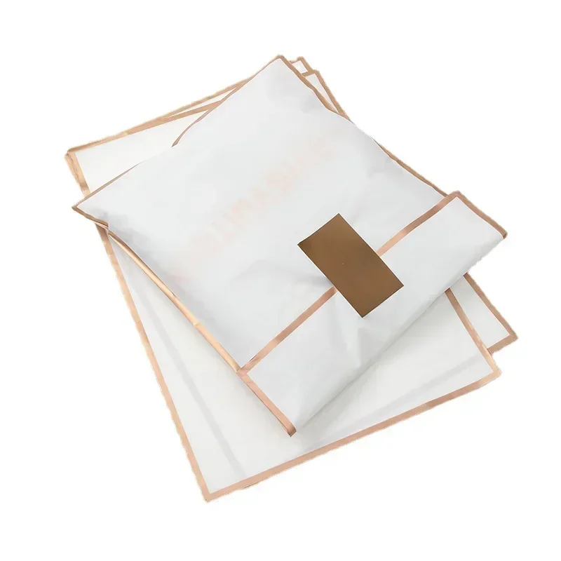 50pcs Clothing Packaging Bags Color Frosted Mail Bags Self-adhesive Bags Cosmetics Gifts High-end Packaging and Free Stickers