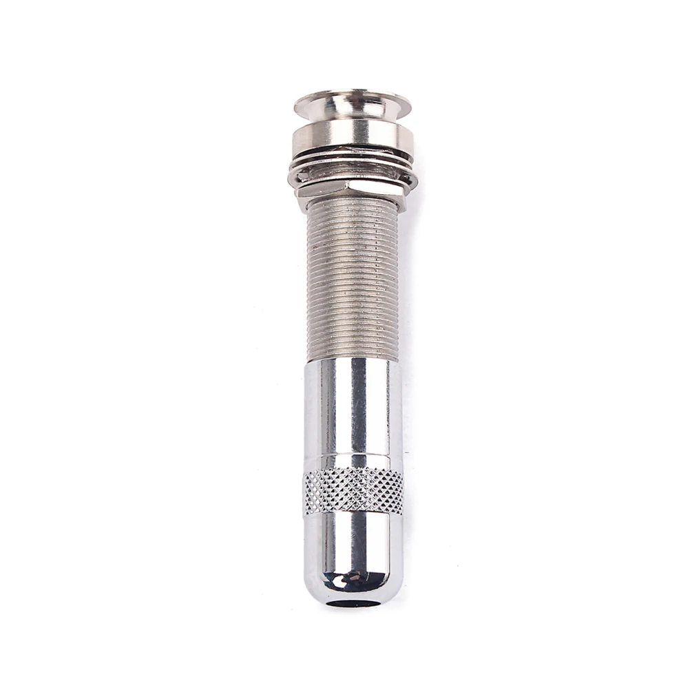 

Chrome Tube Plug Endpin Jack For Acoustic Electric Guitar Silver Tight Fit Durable Guitar Jack Socket Threaded Cylinder
