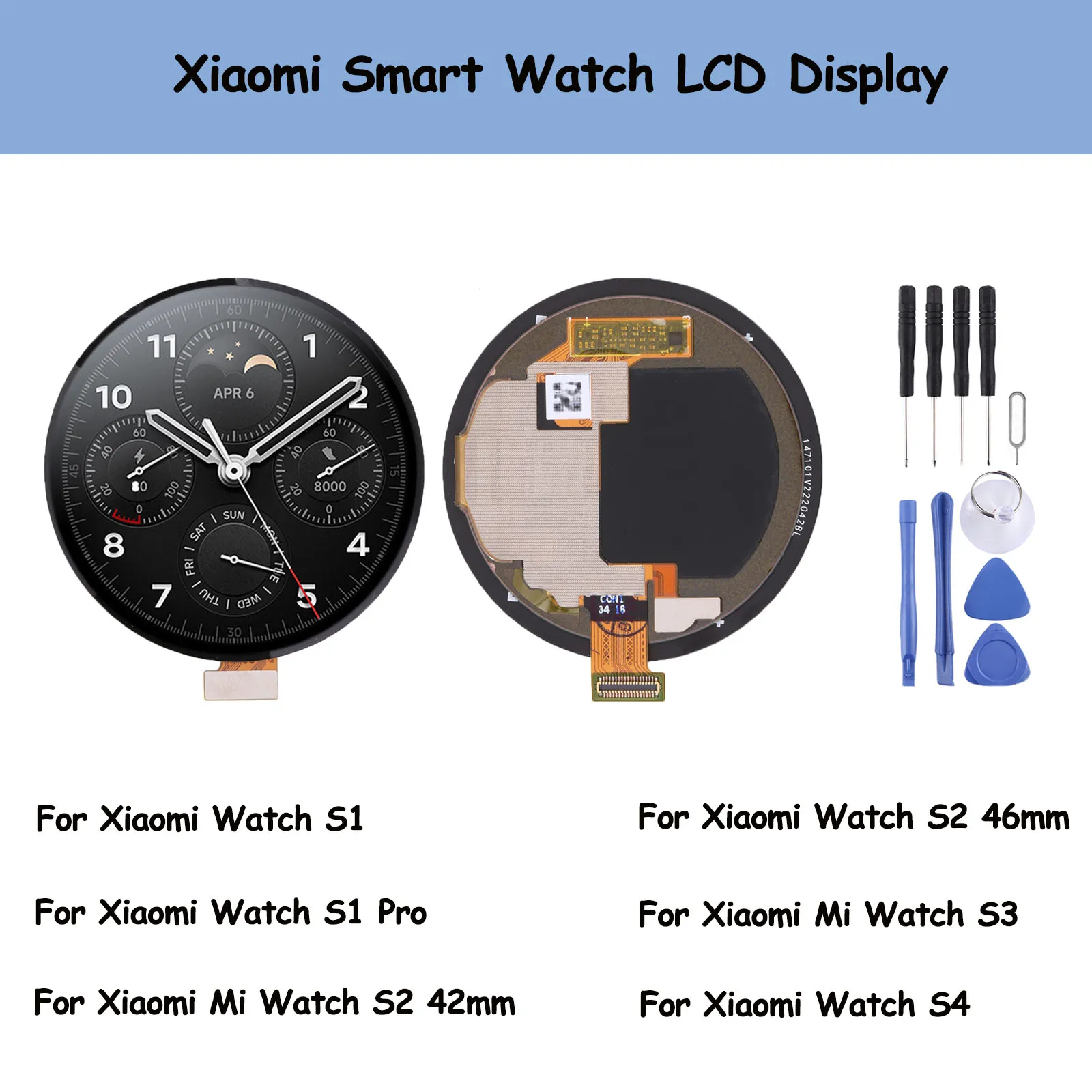 Tela LCD para Smartwatch Xiaomi Watch S1 S1Pro S2 42mm 46mm S3 S4
