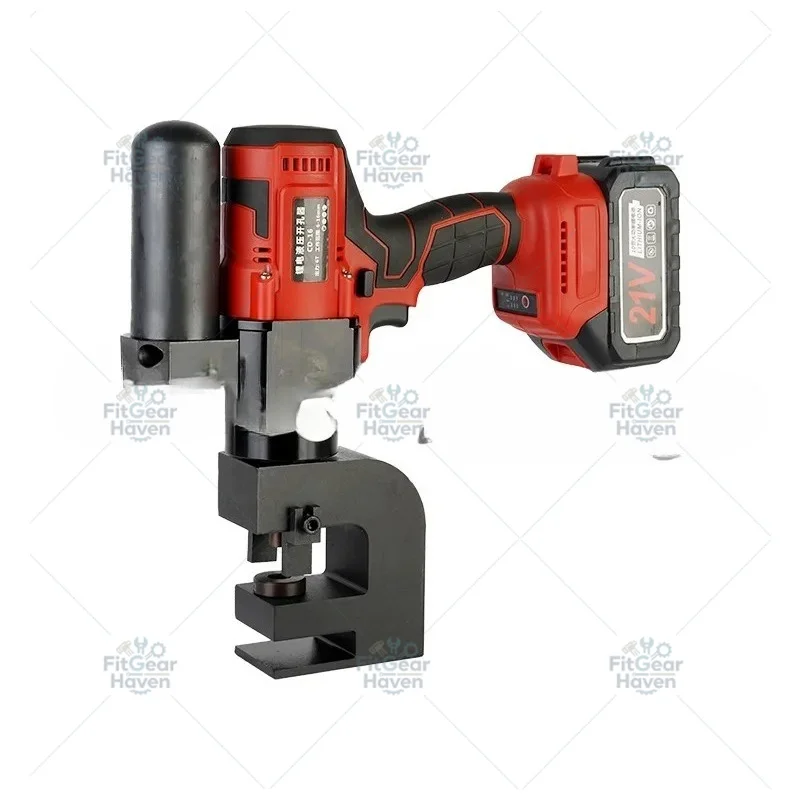 Special punching machine for photovoltaic bracket,C-shaped steel split type, integral handheld lithium battery portable