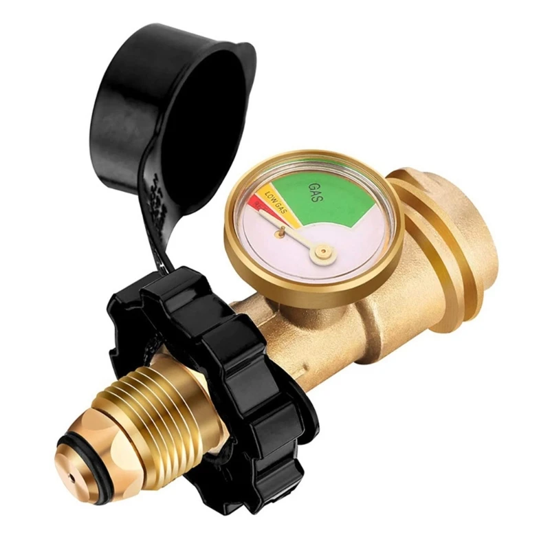 Portable Propane Tanks Connectors With Pressure Brass Adapter for Old to New Styles Fitting Easy Installation