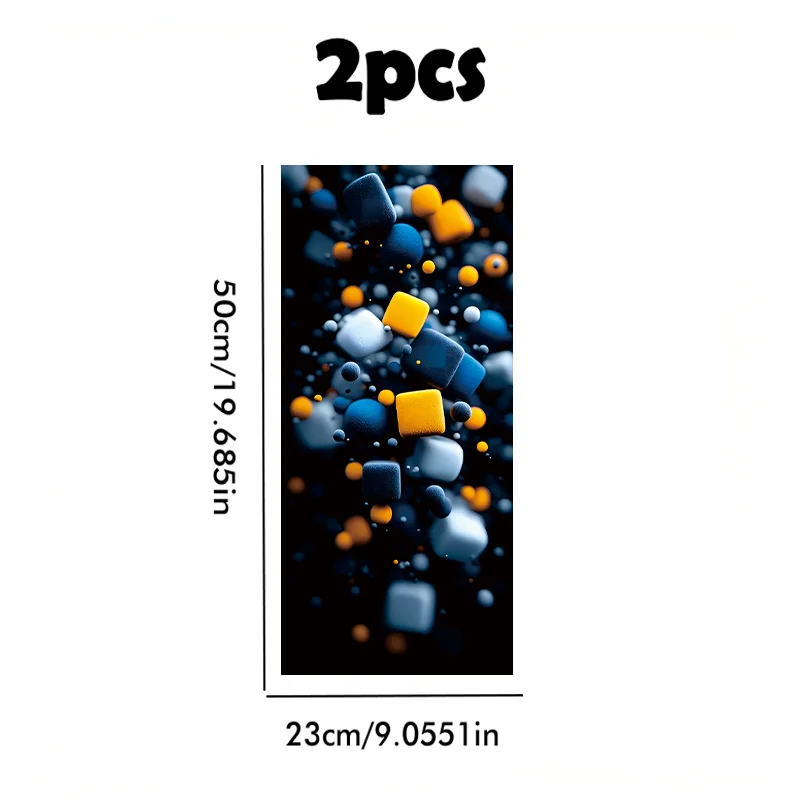 2 pieces of car B-pillar stickers Geometric Solids Polyethylene protective film