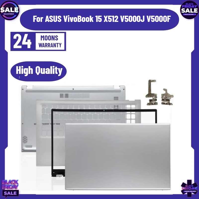Laptop Case for ASUS VivoBook 15 X512 V5000J V5000F Notebook LCD Back Cover Front Frame Hinges
