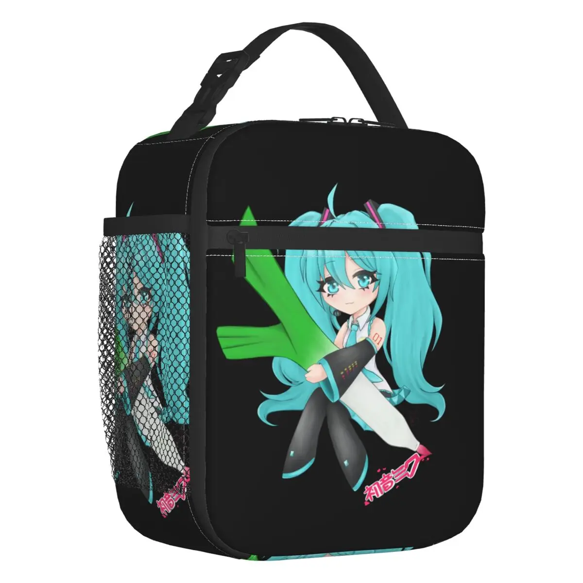 

Custom Hatsunes Miku Vocaloid Rock Anime Lunch Bag Men Women Cooler Warm Insulated Lunch Boxes for Student School
