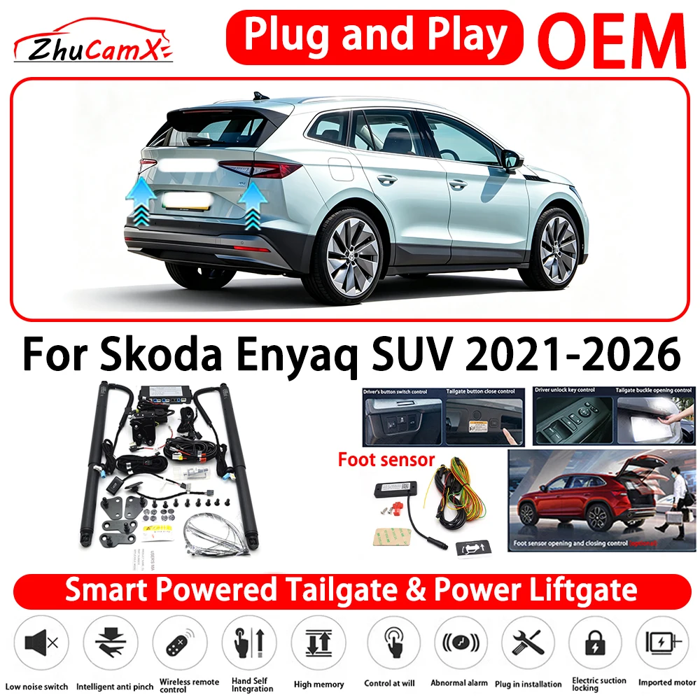 for Skoda Enyaq SUV 2021-2026 Smart Powered Tailgate Power Liftgate Automatic Rear Trunk Tailgate Actuator System Plug and Play