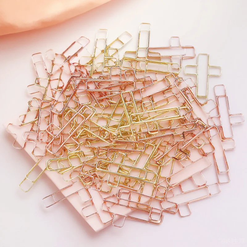 40Pcs Metal Cross Shaped Clips Bible Paperclips for Business Cards Envelopes Cross Paper Clips Memo Clamps Bible Paper Clip