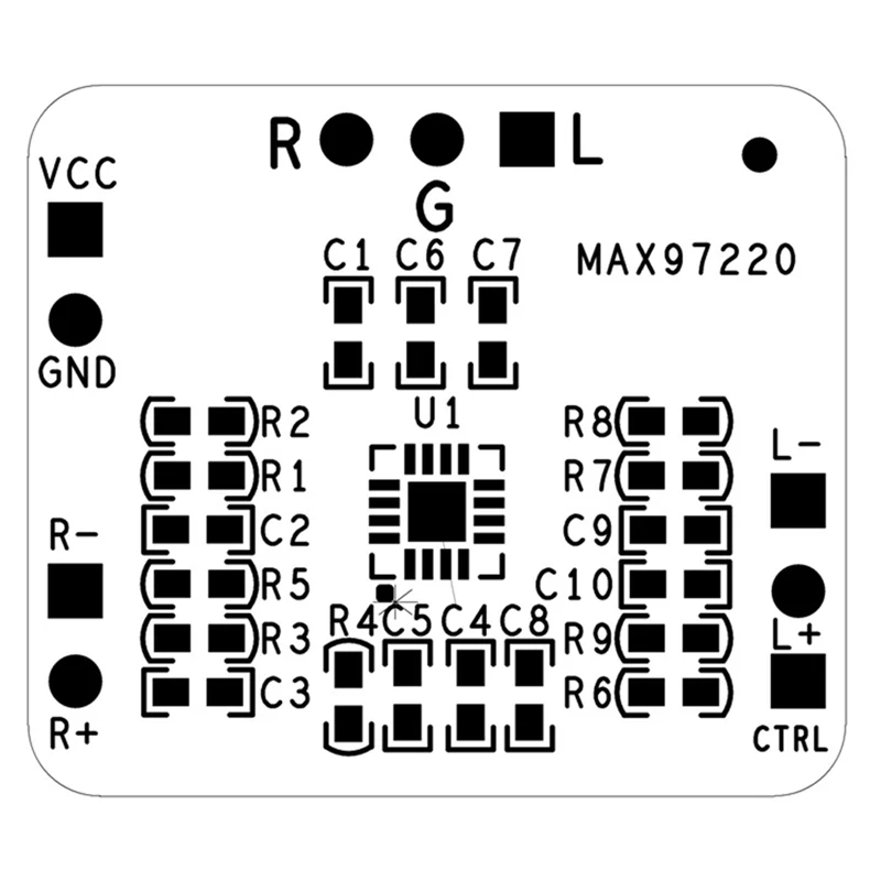 ABNR Hifi Amplifier Board MAX97220 Single-Ended Output Ear Amplifier Differential Turn Balance Input 2.5-  5.5V