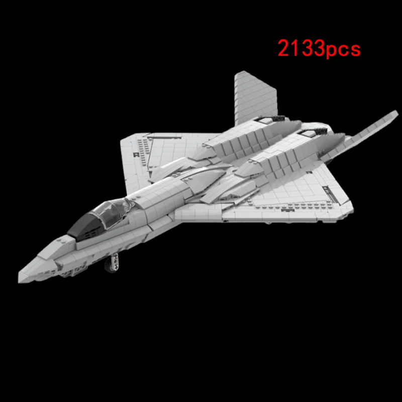 Spot MOC-41847 Combat Aircraft YF-23 Small Particle Assembled Building Block Model Toy Ornament Gift Set 2133pcs