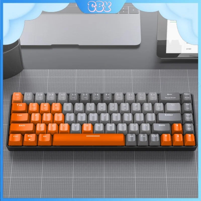 New K68 Bluetooth Wireless Dual-Mode Keyboard Mechanical Feel Customized Color Matching Hot Plug 68-Key Computer Accessories