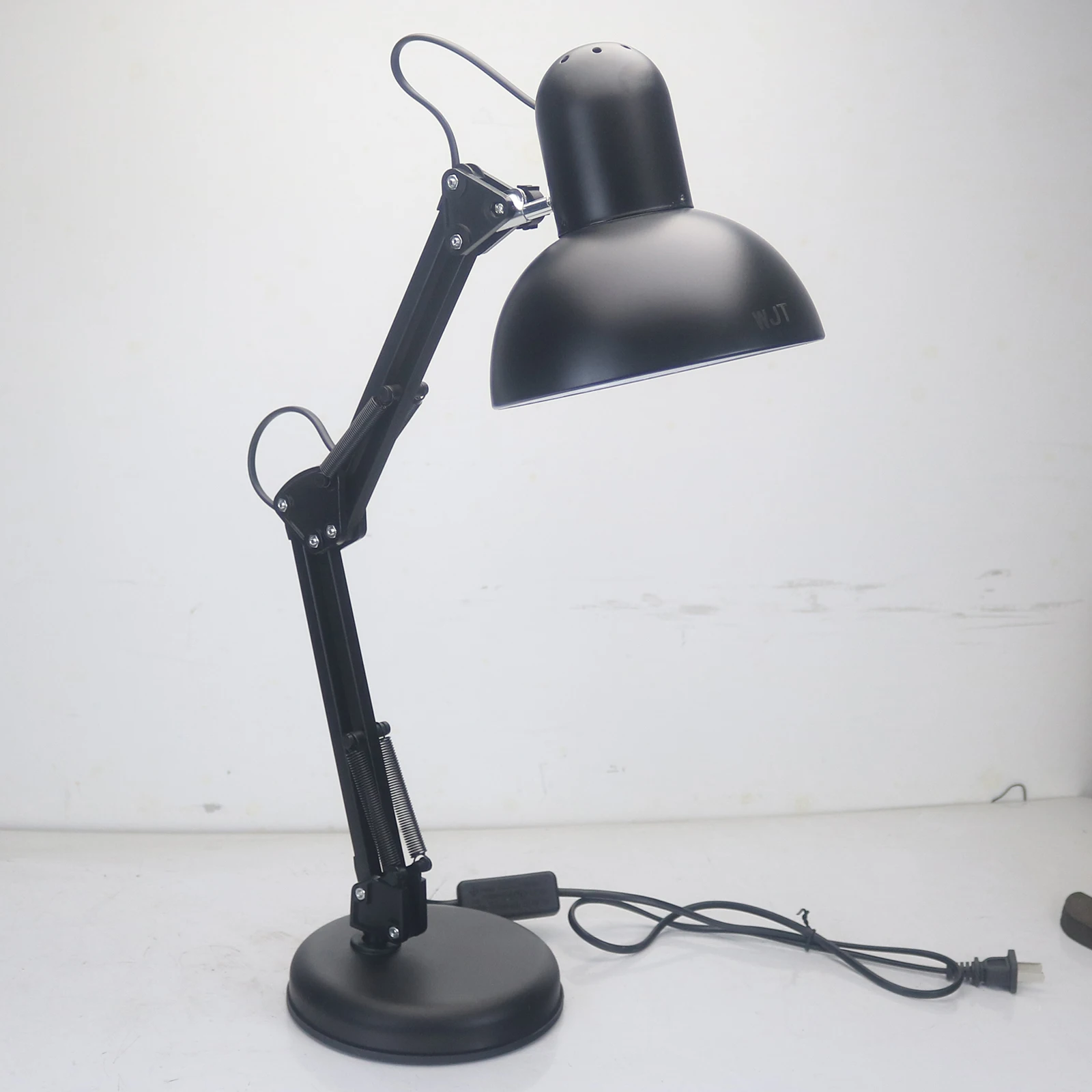 WJT 40W Led Iron Long Arm Folding Clip Eye Protection and Light Mending Table Lamp for Study / Office Work / Bedroom / Bedside