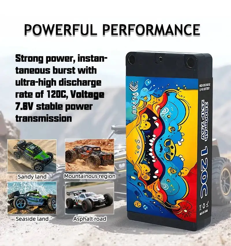 VSVAW batería LiPo HV para RC con conector XT60 para coche - imagen 2