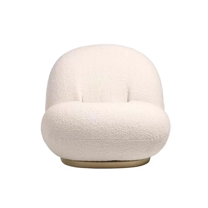 

Designer light luxury single sofa Nordic small apartment lamb wool creative model room leisure sofa lazy chair