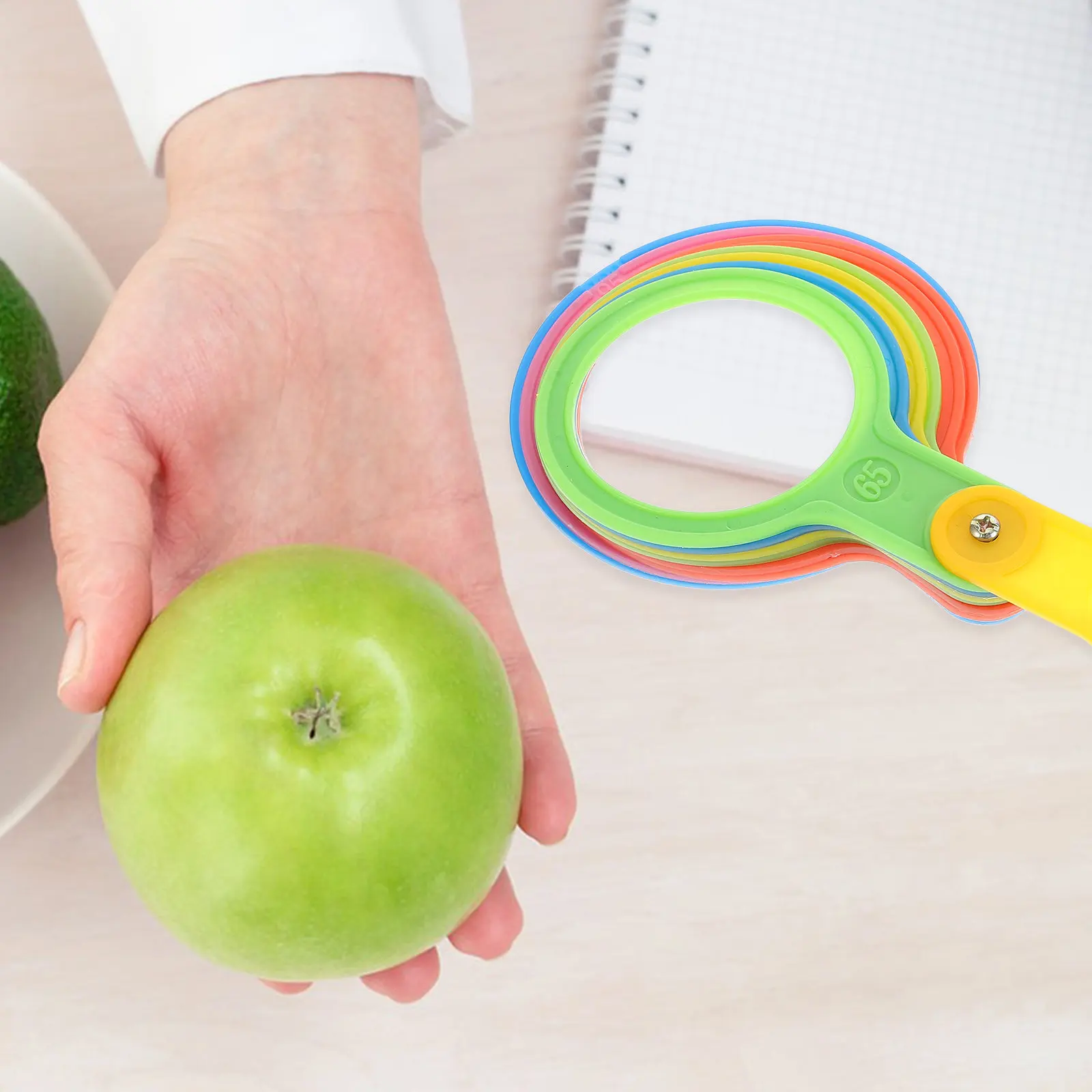 1Set Fruit Diameter Measurement Tool Circular Gauge Ring for Citrus Pears Pomegranates Plastic Inspection Block Gauge