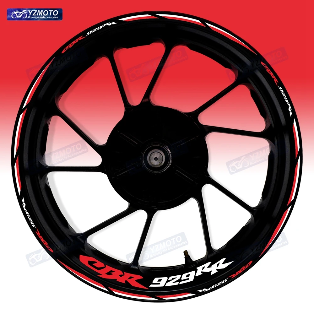 

Для Honda CBR929RR CBR 929 RR мотоцикла 17-дюймовая наклейка на переднее и заднее колесо, светоотражающая декоративная полоса ступицы, наклейки на обод