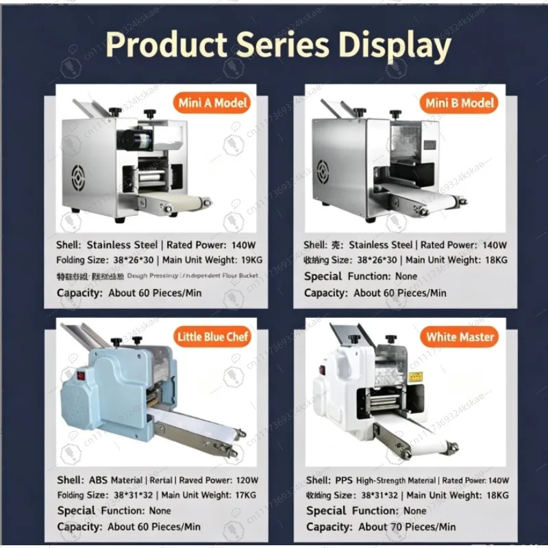 Small Commercial Automatic Wrapper Making Machine, Dough Press Equipment for Dumpling, Wonton and Bun Skin Processing