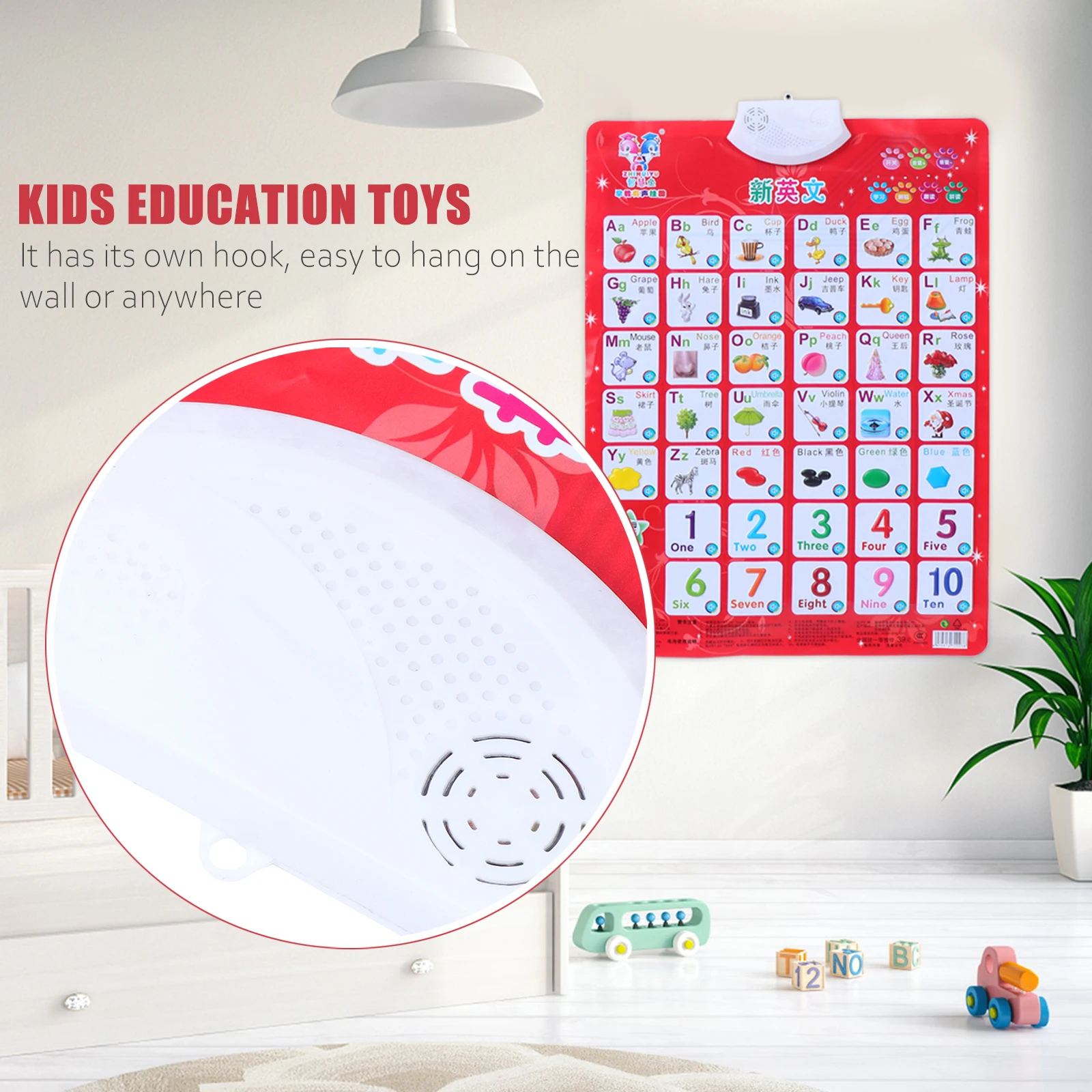 

Wall Chart with Sound Educational Phonetic Teaching Accessory Electronic Poster Toys for Toddlers