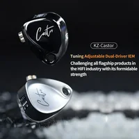 KZ Castor 2DD dynamique dans l'oreille écouteur haut de gamme réglable écouteurs HiFi basse moniteur casque suppression écouteurs ZSNPRO EDXPRO 1