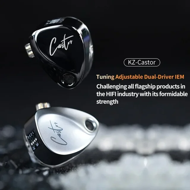 KZ Castor 2DD dynamique dans l'oreille écouteur haut de gamme réglable écouteurs HiFi basse moniteur casque suppression écouteurs ZSNPRO EDXPRO 1