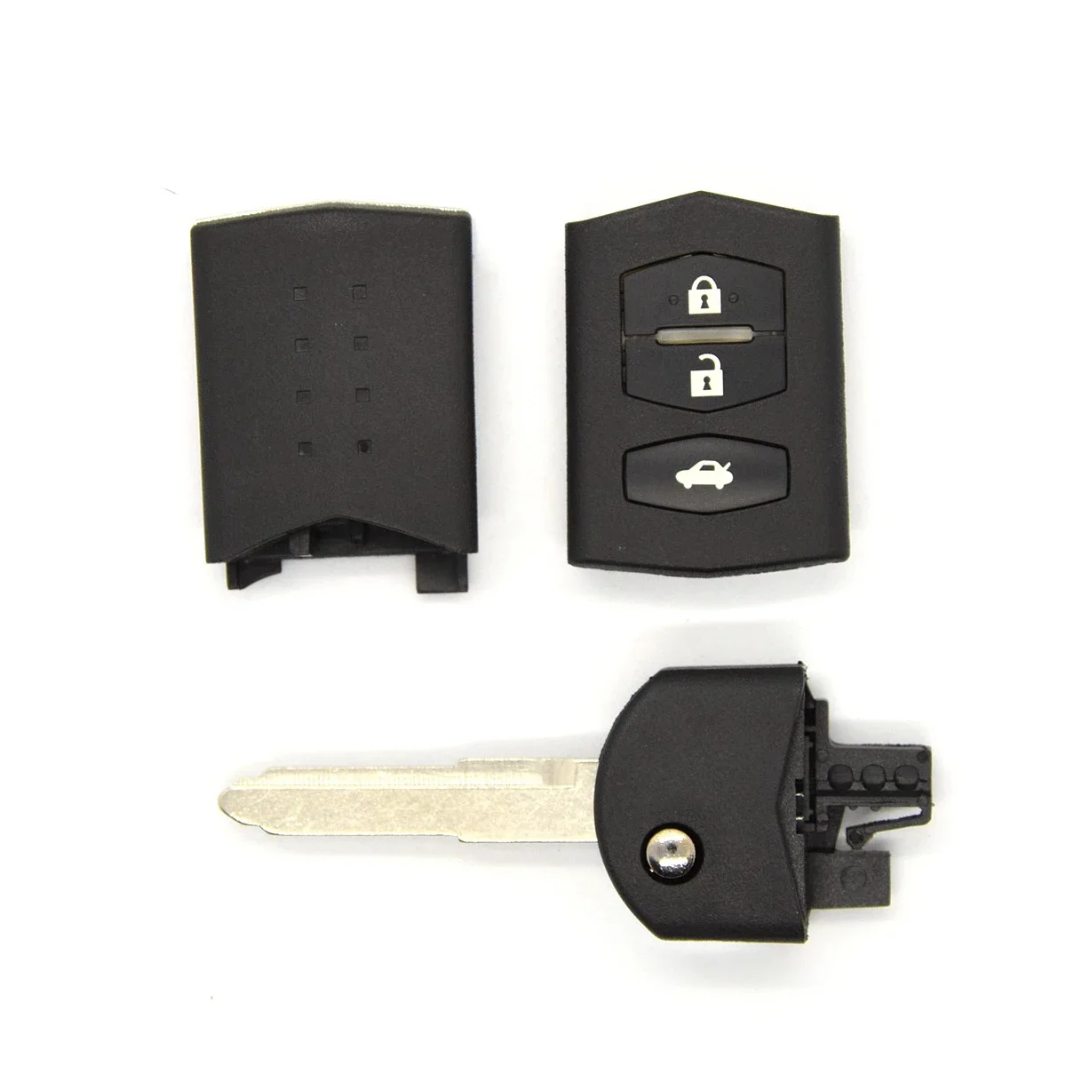 2/3 Buttons Big Battery Hold Flip Folding Remote Car Key Case Fob For MAZDA 3 5 6 Series M6 RX8 MX5 With Uncut Blade