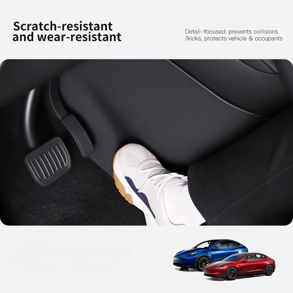 Mittelkonsolen-Seitenschutz mit hinterer AC-Kickmatte für Tesla Model Y/3/YL Juniper, kratzfeste, verschleißfeste, langlebige Abdeckung – Detail 3