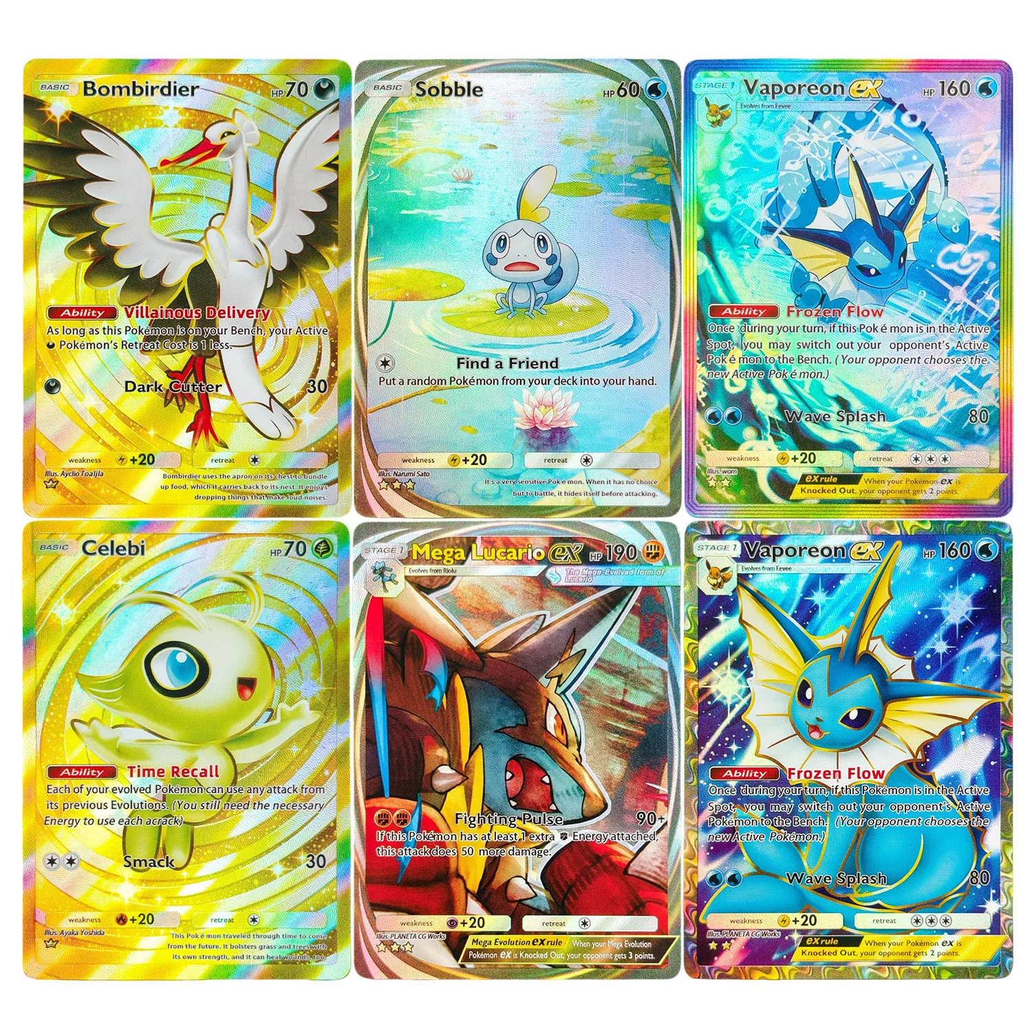 DIY TCG Pocket English Pulsing Aura B3 Bombirdier Celebi Sobble Lucario Vaporeon Zoroark Magnezone ex Spiel-Sammlerkarte Spielzeug