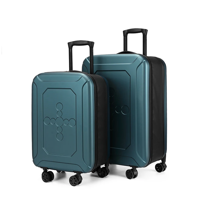 

2022 New style light folding luggage larger capacity folding expanded suitcase fixed caster luggage wholesale