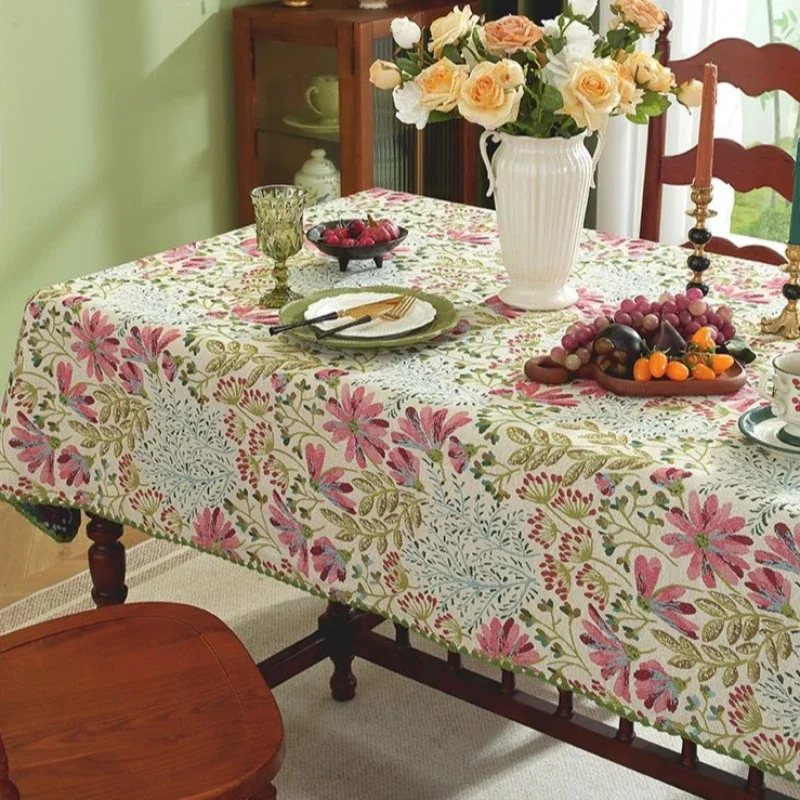 Retro Dining Table Cloth Waterproof Anti Slip Wear-resistant Table Mat Cat Scratch Resistant Anti-fouling Heat-proof Table cloth