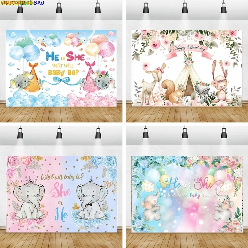 

Vinyl Newborn Baby 1st Birthday Party Photography Backdrops Jungle Animal Moon Elephant Background Photo Studio Props MM-1001